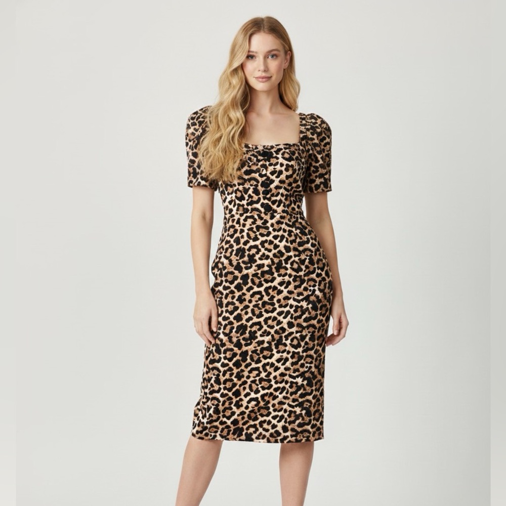 Zara Animal Print Midi Dress